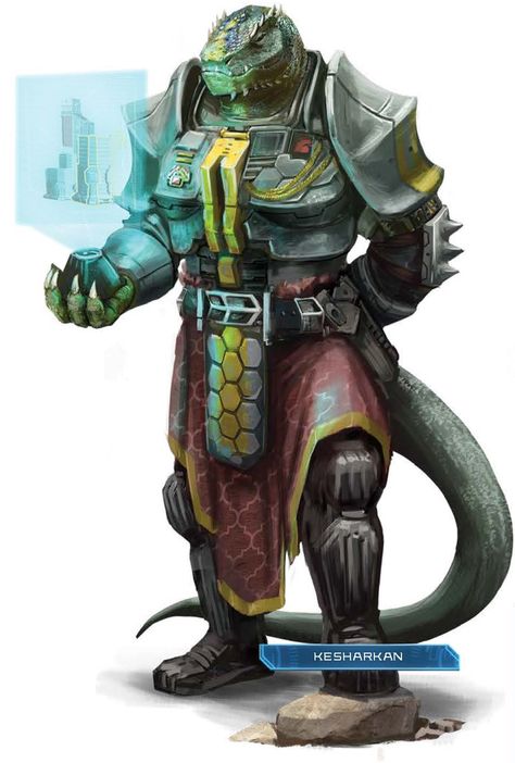 Sci Fi Aliens Concept Art, Sci Fi Lizardfolk, Scifi Lizardman, Sci Fi Lizardman, Alien Soldier Art, Starfinder Vesk, Dnd Futuristic, Starfinder Art, Starfinder Character Art