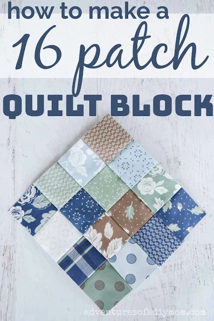 Make a 16 patch quilt block using strips. This method is quick and easy, allows you to make many at a time, and helps keep those points all lined up. 16 Patch Quilt Block, 16 Patch Quilt, Diy Mom, Quilts Patterns, Quilt Block Patterns Free, Quilt Square Patterns, Easy Quilt, Applique Quilt Patterns, Star Quilt Blocks