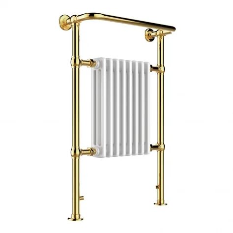 Just Taps Plus Towel Rails | HeatandPlumb.com White Radiator, Brass Towel Bar, Traditional Radiators, Antique Brass Frame, Traditional Bathrooms, Electric Radiators, Towel Radiator, Radiator Valves, Heated Towel Rail