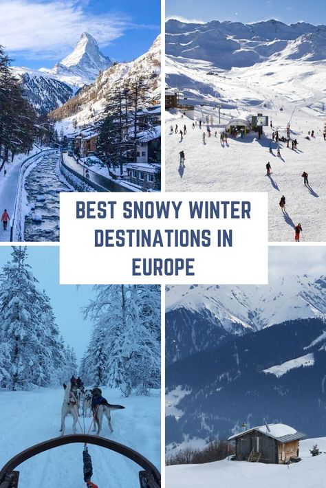 What are the best winter destinations in Europe for snow-lovers? This article will inspire you with magical snow covered castles, Christmas markets, Swiss ski resots and even ice hotels. Click through for the best winter European destinations. via @livedreamdiscov #Europe #winterin Europe Best Winter Destinations, Outfits Europe, Snow Covered Mountains, Winter Travel Destinations, Winter City, Empire Romain, Winter Destinations, Europe Winter, Backpacking Europe