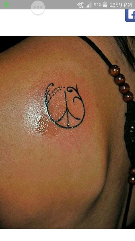 Peace! Peace Tattoo Ideas, Ampersand Tattoo, Peace Sign Tattoo, Peace Sign Tattoos, Peace Tattoo, Peace Tattoos, Sign Tattoo, Tattoos For Girls, Stylist Tattoos