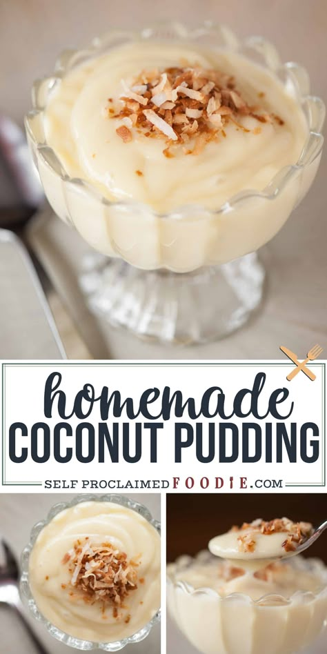 Cream De Coconut Recipes, Coconut Cream Pudding Recipes, Whole Coconut Recipes, Dairy Free Custard Recipe, Dairy Free Pudding Recipe, Fresh Coconut Recipes, Coconut Desserts Recipes, Cream Of Coconut Recipes, Fresh Coconut Recipe