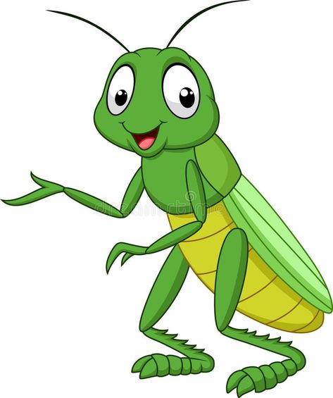 Photo about Illustration of cartoon grasshopper isolated on white background. Illustration of wild, cricket, isolated - 111997849 Cartoon Rooster, Tooth Cartoon, Cartoon Monkey, Cartoon Boy, Cute Monkey, Cartoon Dinosaur, Art Drawings For Kids, Animal Clipart, Cartoon Clip Art