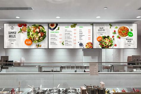 Best Digital Menu Board Pricing: $9.00 monthly (2023) - AIScreen Menu Design Layout, Menu Board Restaurant, Menu Signage, Menu Board Design, Cafe Menu Design, Digital Menu Boards, Vintage Menu, Digital Menu, Menu Boards