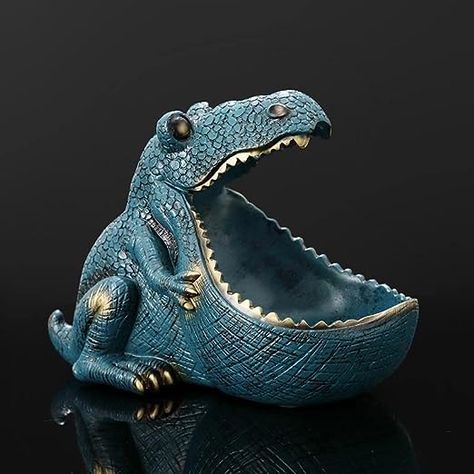 Unique Bowl, Key Bowl, Cute Hippo, Side Table Decor, Úložný Box, Desk In Living Room, Organization Decor, Animal Statues, Decor Figurines