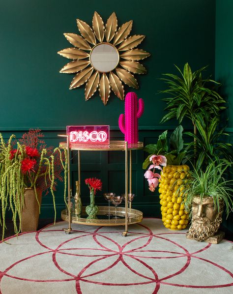 Emerald Green And Pink, Painted Rooms, Abstract Carpet, Esthetician Business, Yellow Vase, Salon Suites, Lash Room, Mirror Design Wall, Carpet Rugs