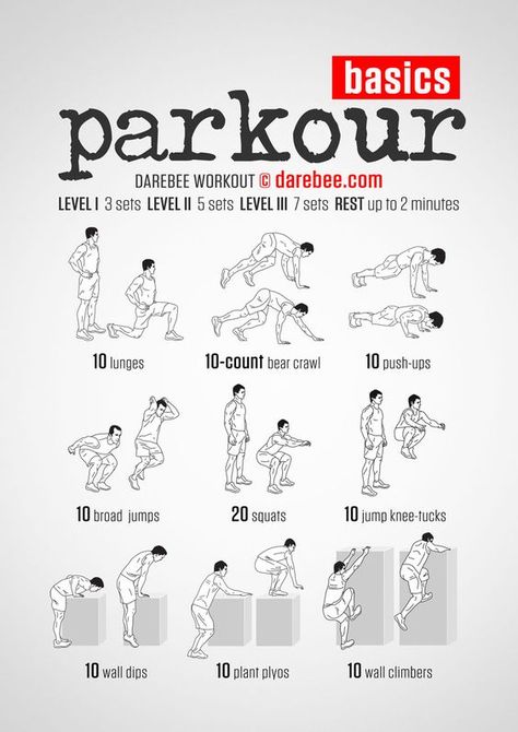 Parkour workout, Parkour and Workout on Pinterest Ninja Workout, Superhero Workouts, Parkour For Beginners, Assassins Workout, Darebee Workout, Parkour Workout, Parkour Moves, Parkour Training, 100 Workout