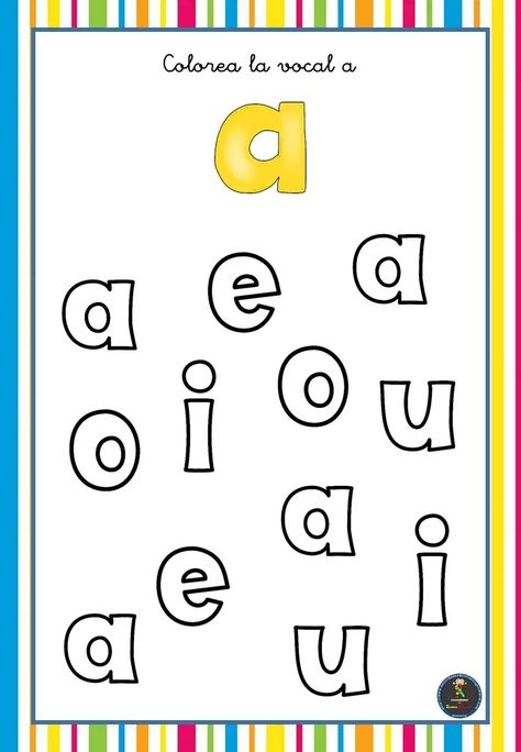 Reconocimiento de vocales Creative Worksheets, Teacher Activities, Kids Worksheets Preschool, Alphabet Worksheets Preschool, Montessori Math, Printable Preschool Worksheets, Preschool Writing, Numbers For Kids, Preschool Letters