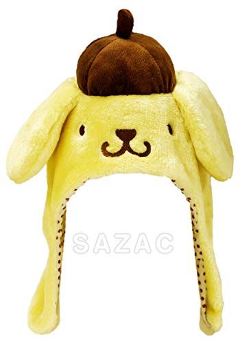 Sanrio Pompompurin (Pom Pom Purin) Fluffy Beanie Cap Soft Warm Winter Head wear SAZAC Pompompurin Hat, Pompompurin Stuff, Kawaii Shopping, Fluffy Beanie, Sanrio Pompompurin, Pom Pom Purin, Toro Inoue, Animal Pajamas, Hello Kitty Drawing