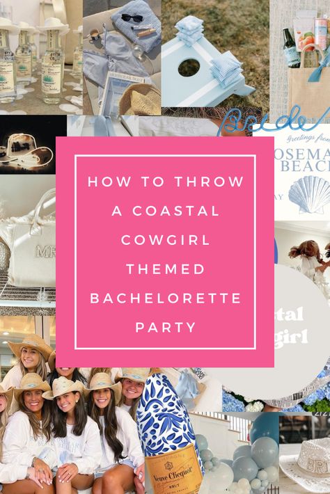 Coastal Cowgirl Bachelorette Outfits, Cowgirl Themed Bachelorette Party, Bachelorette Party Beach Theme, Scottsdale Bachelorette Party, New Orleans Bachelorette, Barbie Bachelorette, Themed Bachelorette Party, Bachelorette Planning, Cowgirl Bachelorette Parties