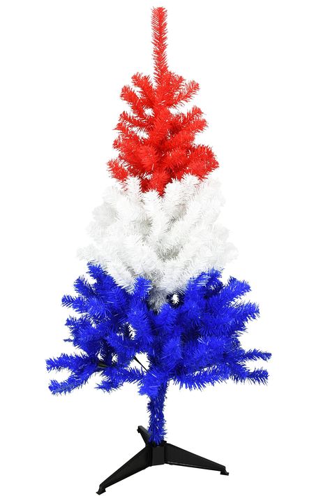 Creative Outdoor 4th of July Decorations for Your Backyard Party Crepe Paper Peony, Patriotic Christmas Tree, Three Colors Red, Christmas Parade Floats, July Decoration, Paper Peony, Themed Ornaments, The Off Season, Patriotic Christmas