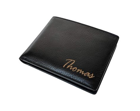 Customized Black Leather RFID Blocking Card Name Wallet Engraved Dad Daddy Brother Women's Birthday Travelers Business Gift, #Ad #Card, #Blocking, #Engraved, #Wallet Unique Birthday Ideas, Whiskey Set, Engraved Wallet, Card Name, Engraved Initials, Branded Wallets, Birthday Idea, Business Gift, Black Wallet