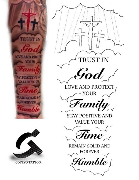 Control What You Can Control Tattoo, Upper Arm Tattoo Men Stencil, Sleeve Tattoos For Guys Stencil, Family Over Everything Tattoo Men, Tattoo Half Sleeves Men, Gods Timing Tattoo Ideas, Love Out Values Everything Tattoo, Family Tattoo Ideas For Men Arm, Family Tattoos For Men Forearm