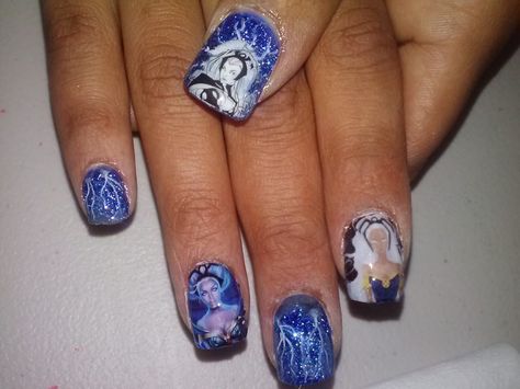 Super hero nails - storm, x-men X Men Nails, Super Hero Nails, Storm X Men, Men Nails, Super Hero, Paint Designs, X Men, Nail Inspo, Class Ring