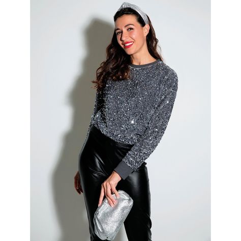 Sequin mesh top