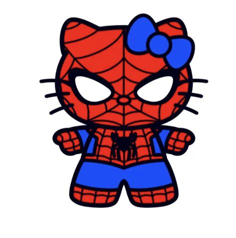 Up Carl Y Ellie, Spider Kitty, Hello Kitty Clipart, Hello Kitty Wallpaper Hd, Images Hello Kitty, Spiderman Drawing, Spiderman Art Sketch, Stickers Art, Kitty Drawing