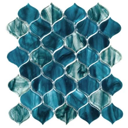 Marina Del Ray Arabesque Glass Mosaic Mcm Kitchen, Pool Remodel, Pool Bathroom, Polished Porcelain Tiles, Floor And Decor, Glass Tile Backsplash, Pool Tiles, Stone Backsplash, Farmhouse Ideas