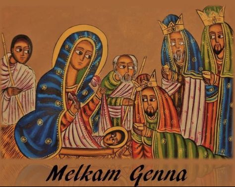 Ethiopian Christmas, Nativity Painting, Ancient Hebrew, The Birth Of Christ, Merry Christmas Images, Holy Night, Orthodox Icons, Christmas Images, Religious Art