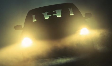 #NightDriving #Tip: To ensure #safety, keep a safe #distance and make sure you have a good amount of room before attempting any #maneuvers when around other #vehicles on the road.   -ctto Foggy Road, Foggy Headlights, Headlights At Night, Car Information, Night Driving, The Fog, Art Idea, Car Headlights, Car Enthusiast