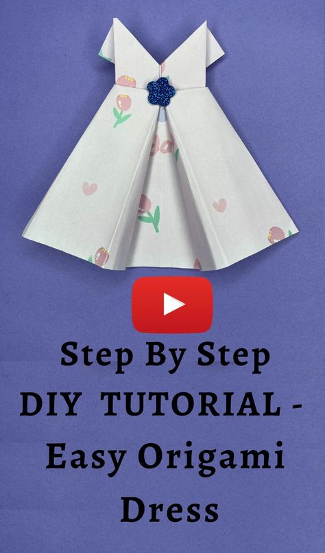 Let's make this easy and beautiful Origami Dress Craft for Kids. A simple tutorial of how to make this papercraft dress. #trending #videoforkids #craft #easy #simple #diy #diycrafts #dress #howto #yellow #pink #gift #toys #craft #papercraft #create #fabbcraft #tutorial #fabulous #new #best #top #mini #small #happy #smile #5minute #quick #usa #uk #canada #australia #nz #europe #teens #projects #project #howto #origami #kids #kidsvideo #kidscraft #art #mini Gift For School Kids, Origami Kids, Origami Paper Craft, Dress Trending, Easy Origami For Kids, Beautiful Origami, Dress Craft, Origami Dress, Kids Origami