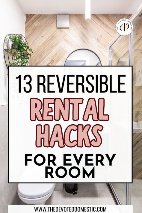 How i wish i knew about these 13 mind-blowing rental hacks sooner! These genius ideas & diy hacks are SO good! With these, you can easily elevate your apartment, and I mean EVERY room, on a budget! So when it comes to rental apartment ideas, this guide is a must-read! How To Fix Up A Rental House, Rental Hacks How To Decorate, How To Decorate Rental Home, Rent Decorating Ideas, Rental Room Decor Ideas, Updating A Rental Home, Rental Decorating Kitchen, Ideas For Rental Homes, Living Room Decor Rental Apartment