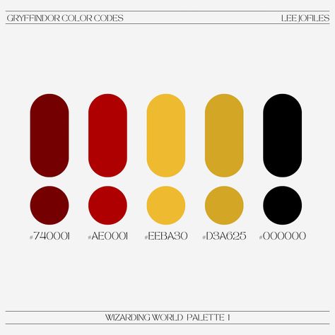 Draco Malfoy Color Palette, Gryffindor Color Palette, Hogwarts Color Palette, Hogwarts Layout, Harry Potter Color Palette, Hogwarts Yearbook, Hogwarts House Colors, Harry Potter Colors, Gradient Color Design