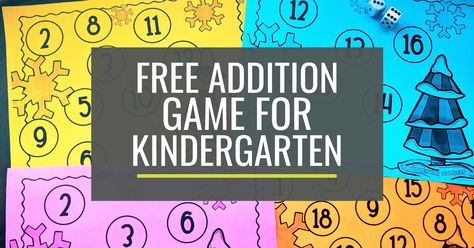 Bump Math Game Kindergarten, Addition Games Kindergarten, Addition Centers, 1st Grade Math Games, Kindergarten Math Games, Addition Games, Teen Numbers, Kindergarten Games, Math Work