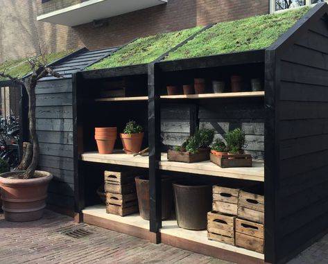 Building A Storage Shed, Garden Storage Shed, Potting Shed, Garden Buildings, Garden Structures, Garden Storage, Garden Cottage, Shed Storage, Back Garden