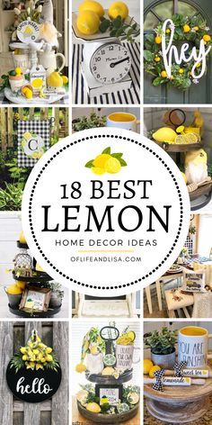 Check out these beautiful ways to brighten up your home with #lemon decor. | #springdecor #lemon #homedecor #diy Lemon Home Decor, Lemon Crafts, Lemon Kitchen Decor, Lemon Kitchen, Lemon Lemonade, Geek Decor, Pantone Colors, Full Disclosure, Lemon Decor