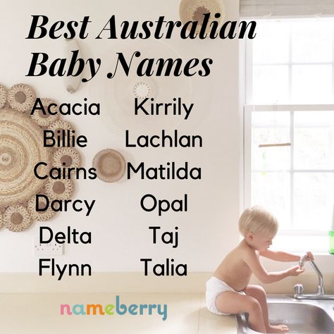 12 of our favorite baby names from Australia Unisex Names List, Baby Names Gender Neutral, Names Gender Neutral, Australian Names, Names For Babies, Names With Nicknames, Unisex Baby Names, Unisex Name, Cool Baby Names