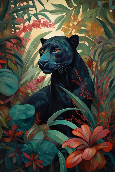 Instagram Stories/ Wildlife Jungle Animal Art, Jungle Painting, Whats Wallpaper, Leopard Art, Jungle Art, Big Cats Art, Tiger Art, In The Jungle, Art Pop