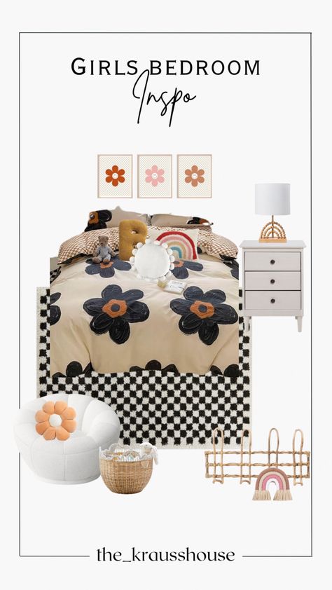 Little girls flower rainbow checkered bedroom Follow my shop @the_krausshouse on the @shop.LTK app to shop this post and get my exclusive app-only content! #liketkit #LTKkids #LTKhome @shop.ltk https://liketk.it/4gc5o Bedroom Ideas Checkered, Girls Checkered Bedroom, Checkered Bedroom Ideas, Black And White Girls Bedroom, Black And White Girls Room, Checkered Bedroom, Modern Western Bedroom, White Girls Bedroom, Cloud Floor