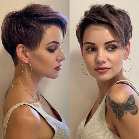 Short Hair Trends, Super Short Hair, Edgy Short Hair, Short Layered Haircuts, Queen Hair, Red Head, Short Hair Haircuts, Short Hair Styles Pixie, Pixie Hairstyles