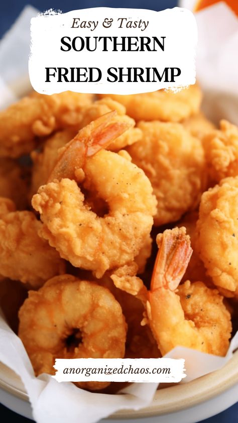 Deep Fry Shrimp, Air Frying Shrimp, How To Cook Shrimp In A Pan, Cajun Fried Shrimp Recipes, Batter Shrimp Recipes, Fried Shrimp Appetizers, Cornmeal Fried Shrimp, Oven Fried Shrimp Recipes, Shrimp Batter With Flour