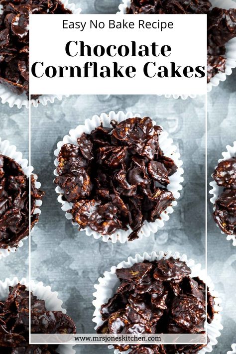 Chocolate Cornflake Cakes Chocolate Cornflakes, Honey Cornflakes, Cornflake Cakes, Chocolate Cornflake Cakes, Cornflake Recipes, Cornflake Cake, Flake Chocolate, Cornflake Cookies, Meals Kids Love