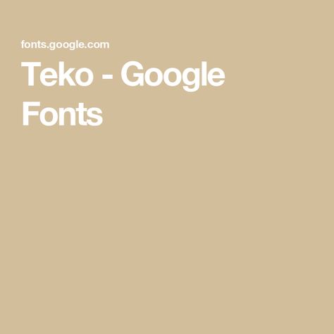 Teko - Google Fonts Google Fonts, Handwritten Fonts, Font Family, Open Source, Typography