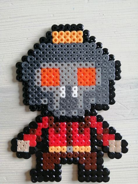 #starlord #mcu #bügelperlen Avengers Perler, Parlor Beads, Baby Labels, Pixel Beads, Fuse Bead Patterns, Hama Beads Design, Perler Crafts, Loom Pattern, Iron Beads