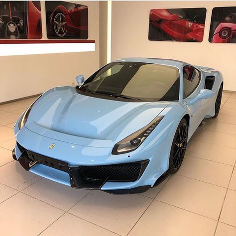 Ferrari 488 Pista on Instagram: “As blue as the Sky #AzzurroLaPlata 💎 ———————————————————— Like the new @SF90.Stradale ? Make sure you’re following our other account to not…” Ferrari 488 Pista, F12 Berlinetta, Aesthetic Cool, Top Luxury Cars, Bmw I3, Lux Cars, Fashion Selfie, Car Aesthetic, Bmw I8