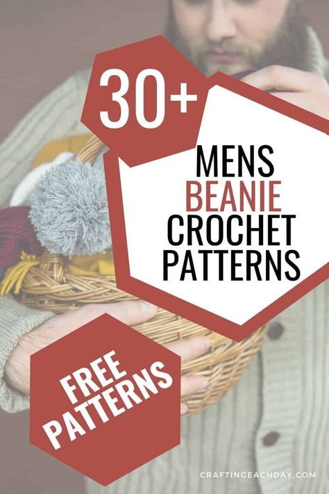 Looking for the perfect give to crochet for the guys in your life? Try this guide to free men’s crochet beanie patterns! You’ll find classic beanies, slouchy beanies, hats that work for the whole family, and more colorful designs too. Many of the hats use simple stitches and are quick and easy to crochet. Patterns are included for worsted weight yarn like Lion Brand Heartland, WeCrochet/KnitPicks Brava Worsted, bulky weight yarn Lion Brand Scrafie, and other yarn weights. Mens Beanie Crochet Pattern, Crochet Slouchy Hat Free Pattern, Worsted Weight Yarn Patterns, Mens Hat Pattern, Bulky Yarn Patterns, Mens Crochet Beanie, Bulky Yarn Crochet, Lion Brand Heartland, Crochet Mens Hat