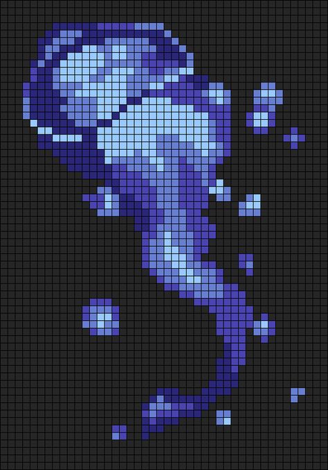 Alpha pattern #136230 | BraceletBook Jellyfish Pixel Art Grid, Jellyfish Pixel Art, Patchwork Sweaters, Puff Blanket, Grid Patterns, Doodle Frame, Pixel Art Tutorial, Pixel Art Templates, Pixel Crochet