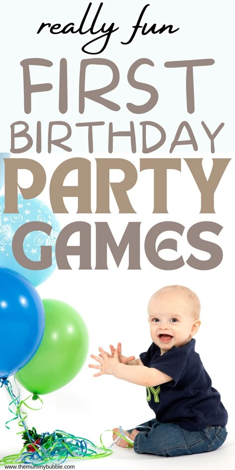 One Year Old Bday Party Games, Birthday Party Games For 1st Birthday, Birthday Games For One Year Olds, 1st Year Birthday Party Games, Infant Party Games, Fun Games For First Birthday Party, First Birthday Games For Adults Activities, Games To Play At One Year Old Birthday, 1 Year Birthday Games