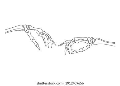 Skeleton Hands Creation Of Adam, Creation Of Adam Skeleton Hands Tattoo, Skeleton Creation Of Adam, Creation Of Adam Tattoo Skeleton, Creation Of Adam Skeleton Hands, Creation Of Adam Skeleton, Creation Of Adam Sketch, Skeleton Lovers Tattoo, Embroidery Canvas Art