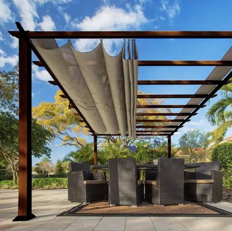 Verona Aluminum Pergola Pergola Modern, Pergola Metal, Backyard Structures, Pergola Diy, Garden Pergola, Louvered Pergola, Cheap Pergola, Pergola Swing, Patio Pergola