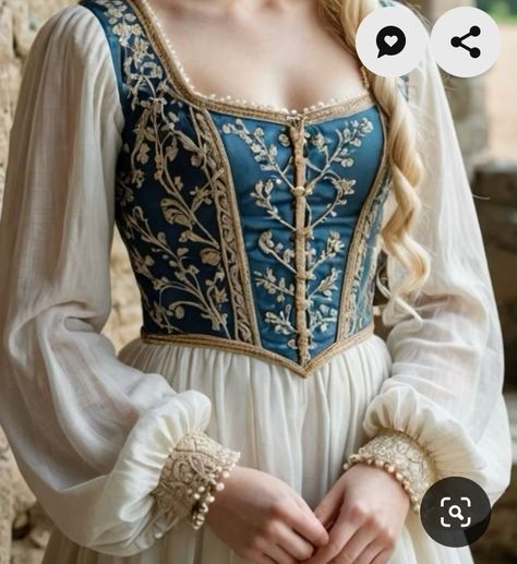 Renfaire Hair Styles, Ren Faire Princess, Medieval Bodice, Elizabethan Dress, Elizabethan Fashion, Ren Faire Outfits, Fair Outfits, Couture Mode, Fantasy Gowns