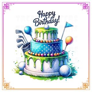 TreatMasters - Etsy Golf Birthday Pictures, Golf Birthday Wishes, Happy Birthday Golfer Funny, Happy Birthday Golfer, Dream Birthday Cake, Happy Birthday Golf, Golf Clip Art, Golfers Birthday, Diy Golf