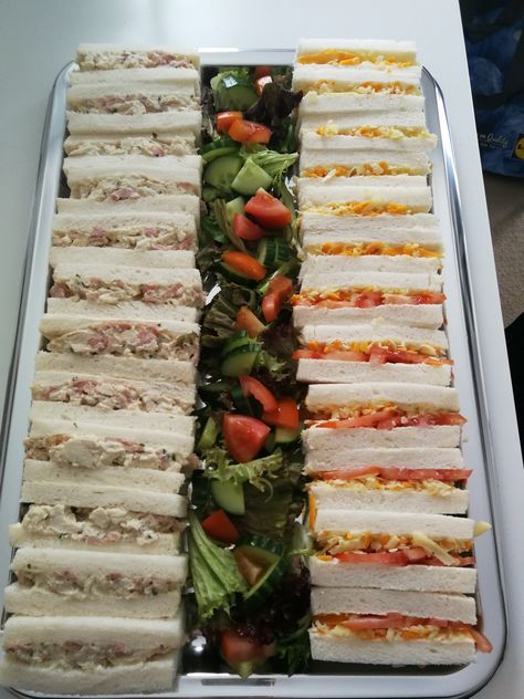 Party Food Cheap, Sandwich Paper, Business Launch Party, Sandwich Packaging, Ladies Tea, Sandwich Bar, Brunch Spread, Food Buffet, Madison Wedding