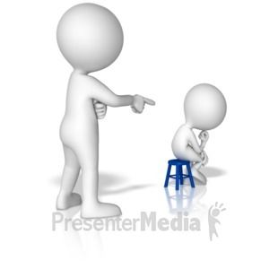 ID# 15011 - Big Figure Put Little Figure In Corner - Presentation Clipart Emoji Images, Art Shows, Art Show, Little One, Presentation, Clip Art, Art