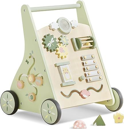 IMPROVE BABY'S DEVELOPMENT SKILLS Wooden Baby Walker, Push And Pull, Development Activities, Pushes And Pulls, Shape Puzzles, Kids Gift Guide, Kids Activity, Baby Development, Activity Toys