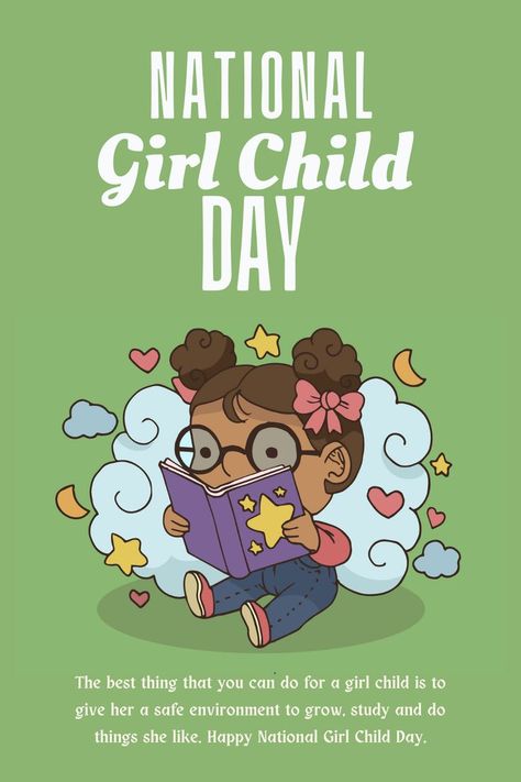 Happy National Girl Day ! Girl Child Day Poster, International Girls Day, National Girl Child Day, Children's Day Wishes, Children's Day Activities, Girl Child Day, Children's Day Poster, College Event, Girls Art