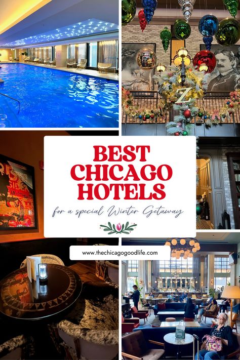 If you’re planning a family getaway or a couple’s trip to Chicago during the winter, I can help! I’ve rounded up my favorite holiday hotels and packages for you! It can be daunting to know which hotel is right for you, so we divided our list into family and couple packages. No matter where you get your R&R this winter, Chicago will wow you with its decor, service, and sights! Chicago Honeymoon, Chicago Athletic Association Hotel, Winter Chicago, Chicago Itinerary, Chicago Athletic Association, Chicago Living, Chicago Christmas, Chicago Vacation, Trip To Chicago